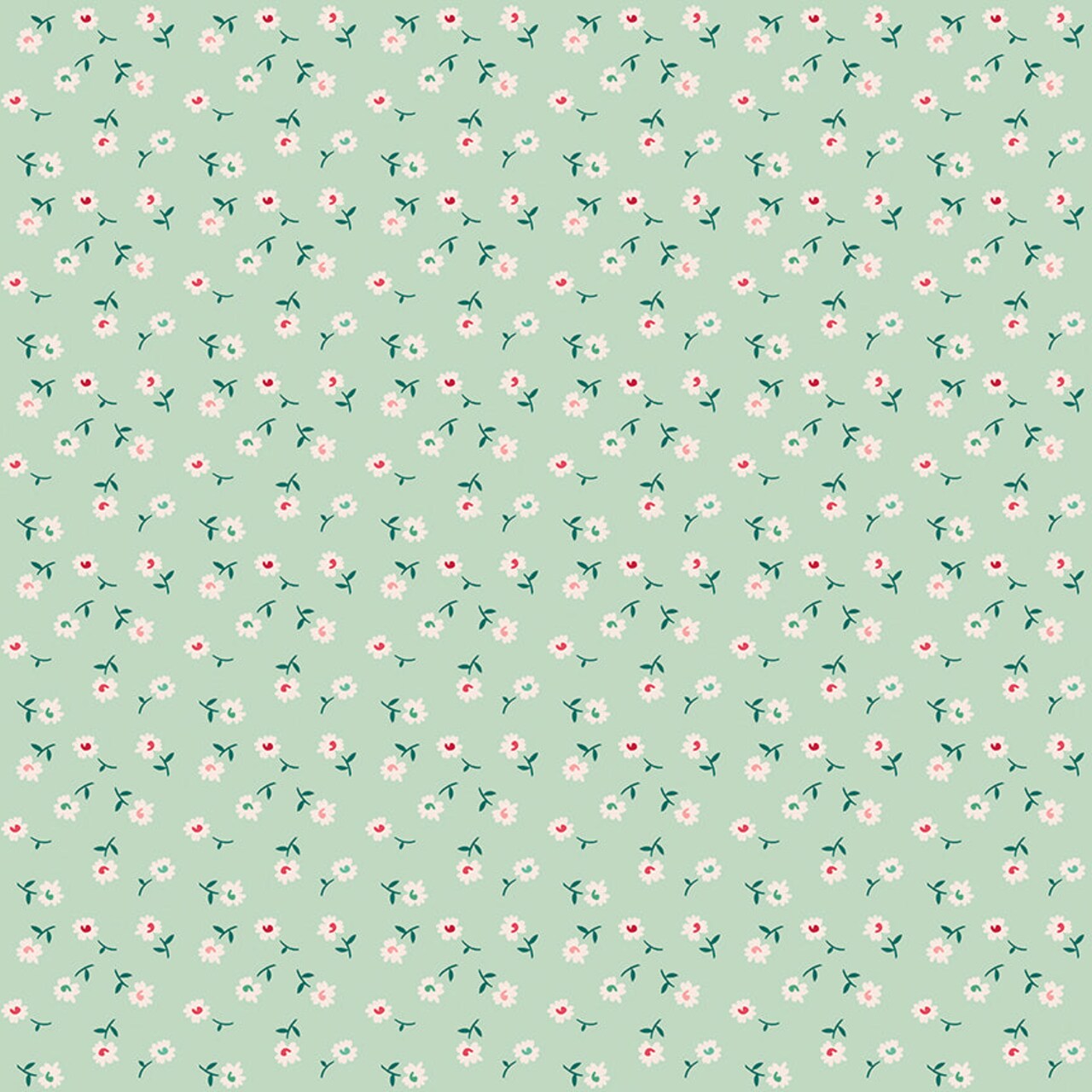 Fabric Riley Blake Lori Holt in Color Sage Daisy Berry & Sage by the Quarter Yard C17395-SAGE